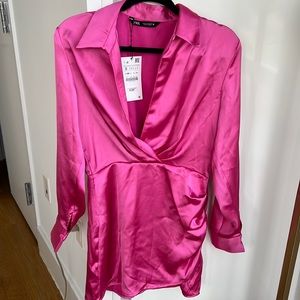 Zara Hot Pink Mini Dress